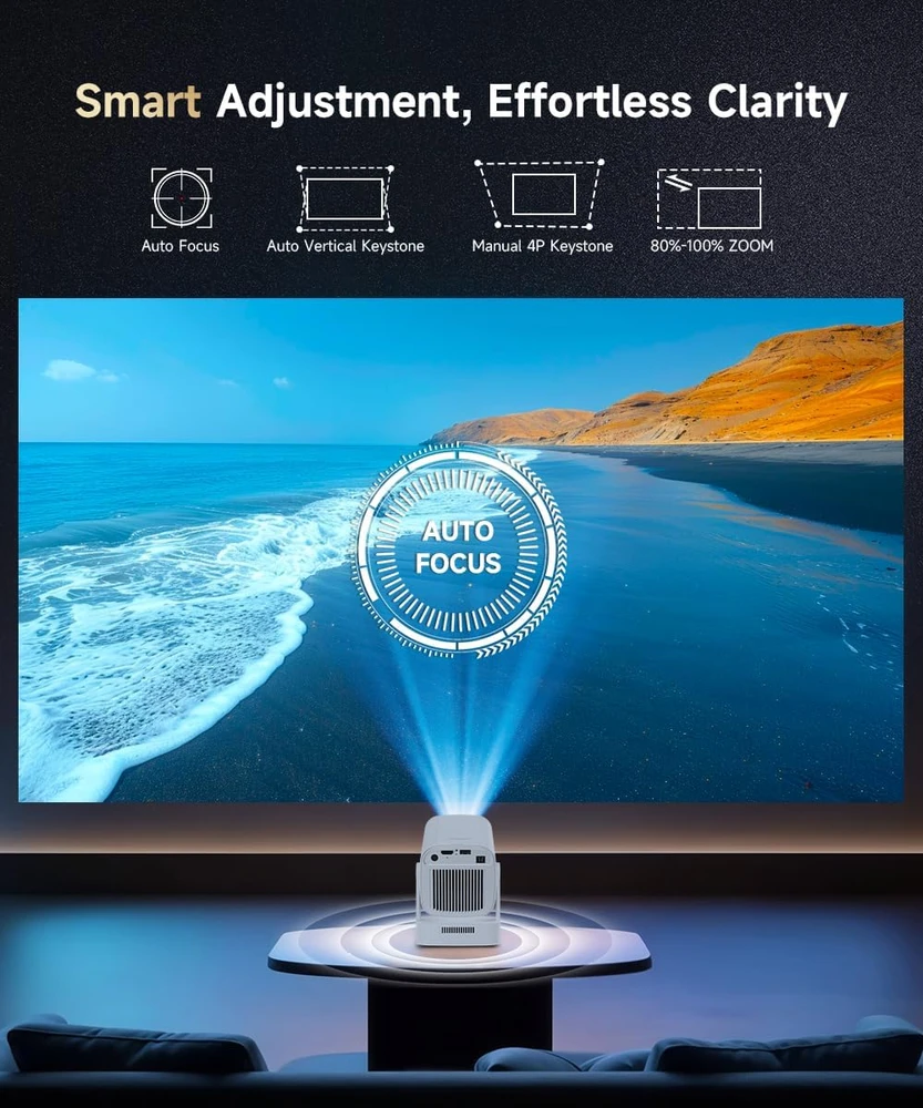Magcubic nešiojamasis projektorius Full HD su 4K palaikymu, Wi-Fi 6, HY310