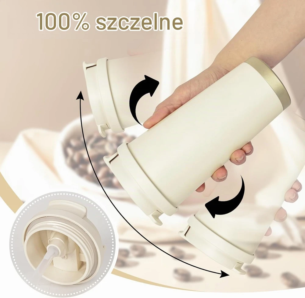Maideduo kelioninis termopuodelis 500 ml su šiaudeliu, Kaffee-LH