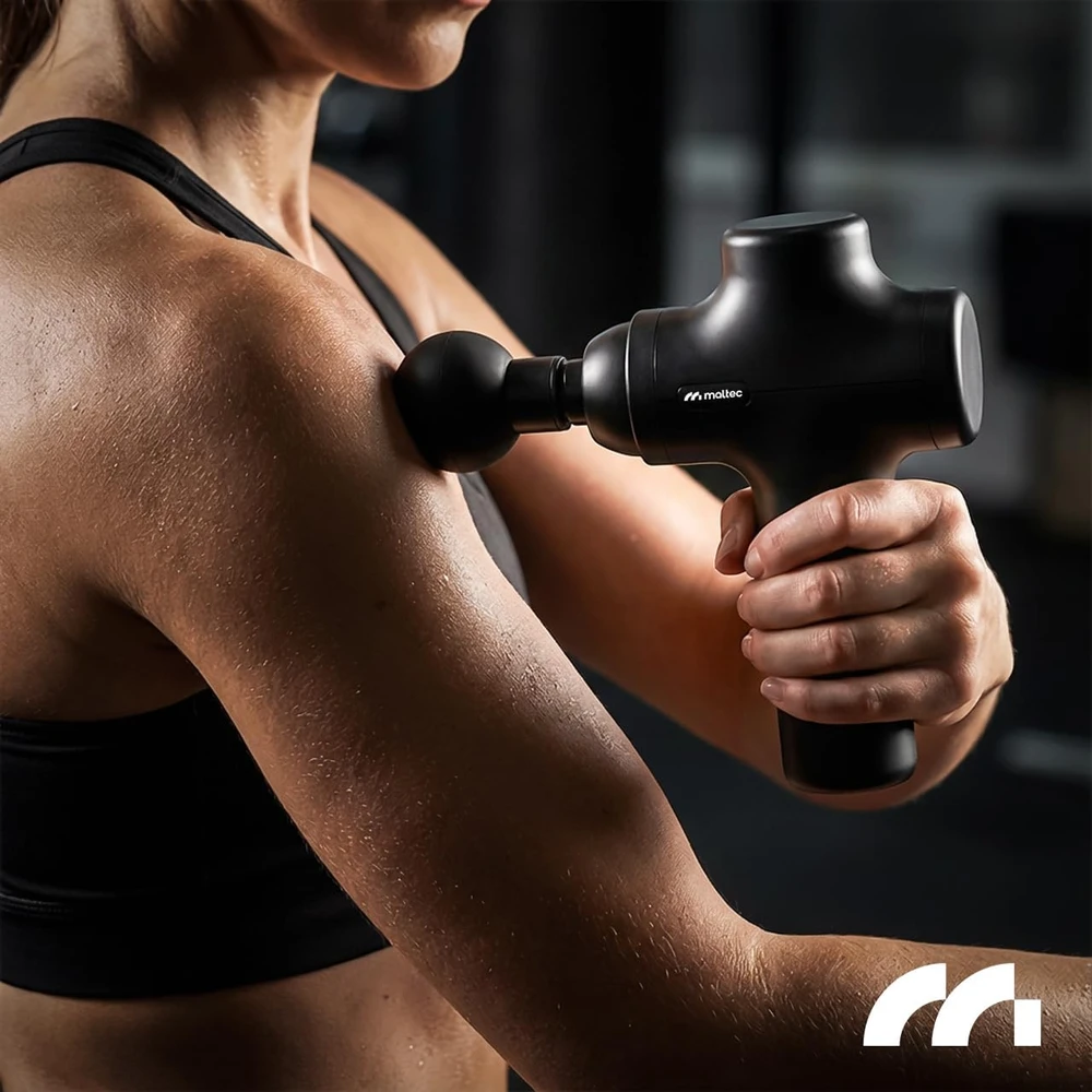 MalTec masažinis pistoletas BodyBeat Go, 4 greičiai, 10 mm amplitudė, 6 antgaliai, 113859