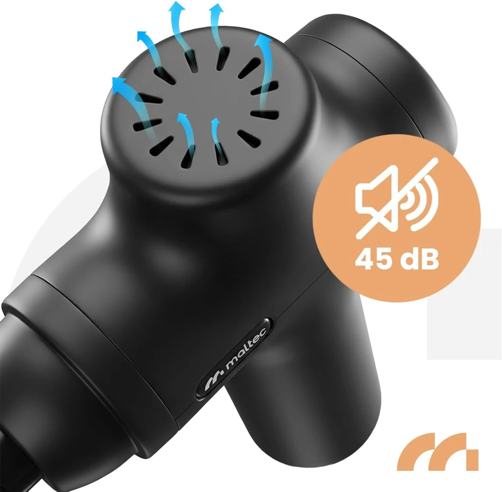 MalTec masažinis pistoletas BodyBeat Go, 4 greičiai, 10 mm amplitudė, 6 antgaliai, 113859