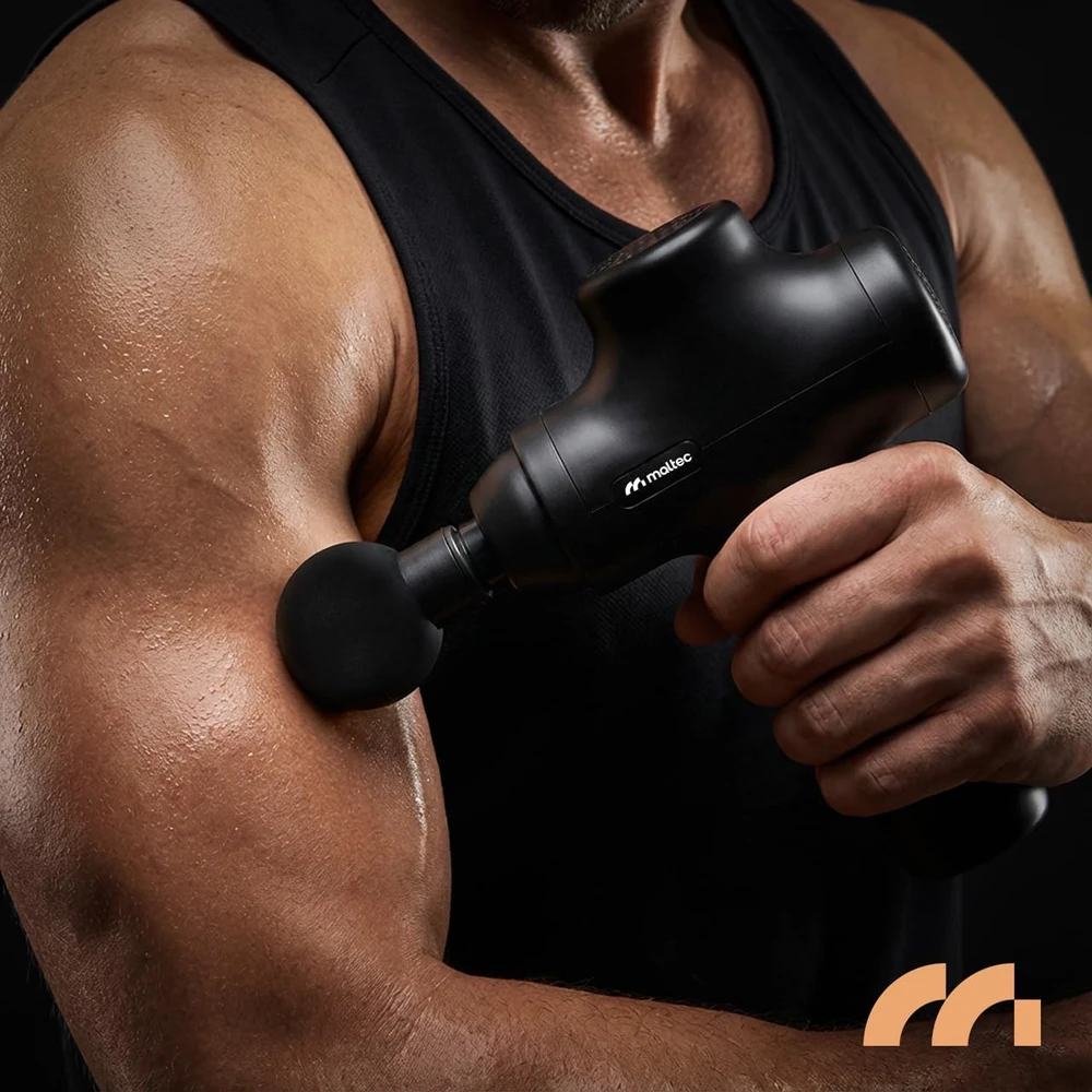 MalTec masažinis pistoletas BodyBeat Go, 4 greičiai, 10 mm amplitudė, 6 antgaliai, 113859