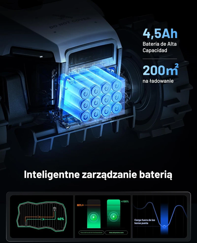Mammotion vejapjovės robotas be ribinio laido, 500 m², Tri-Cam AI Vision, 19 cm plotis, YUKA mini 2 500