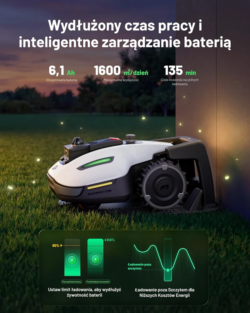 Vejos robotas Mammotion Yuka Mini 2 1000 LiDAR & vision, 1000㎡