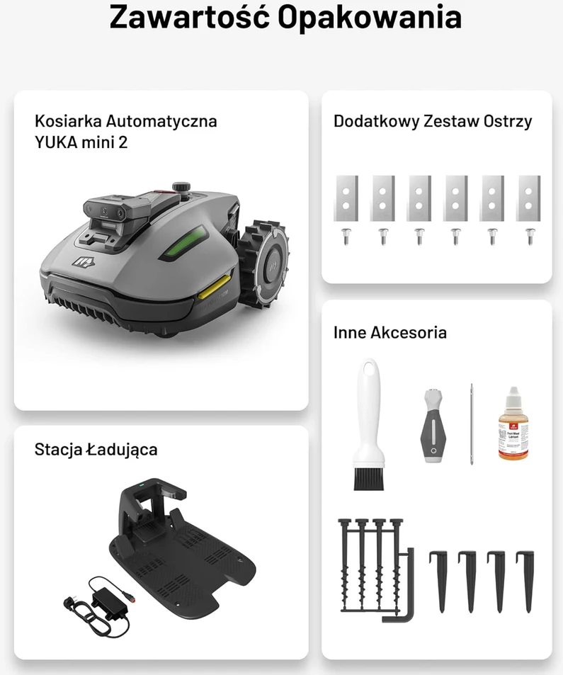 Mammotion vejapjovės robotas su 3 kamerų AI, 500 m², DropMow, 4,5 Ah akumuliatorius, YUKA mini 2 500
