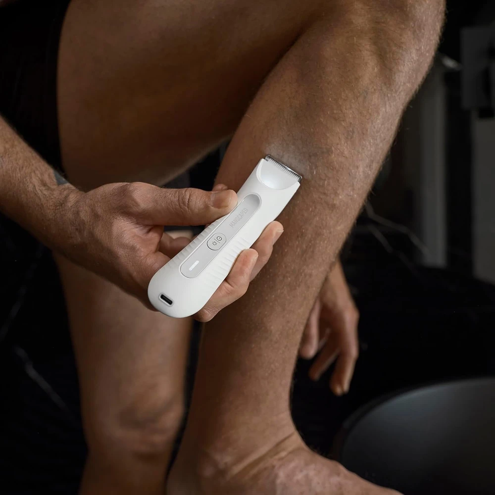 MANSCAPED kūno ir intymių zonų vandeniui atsparus USB-C įkraunamas trimeris The Lawn Mower 3.0 PLUS, SkinSafe, baltas