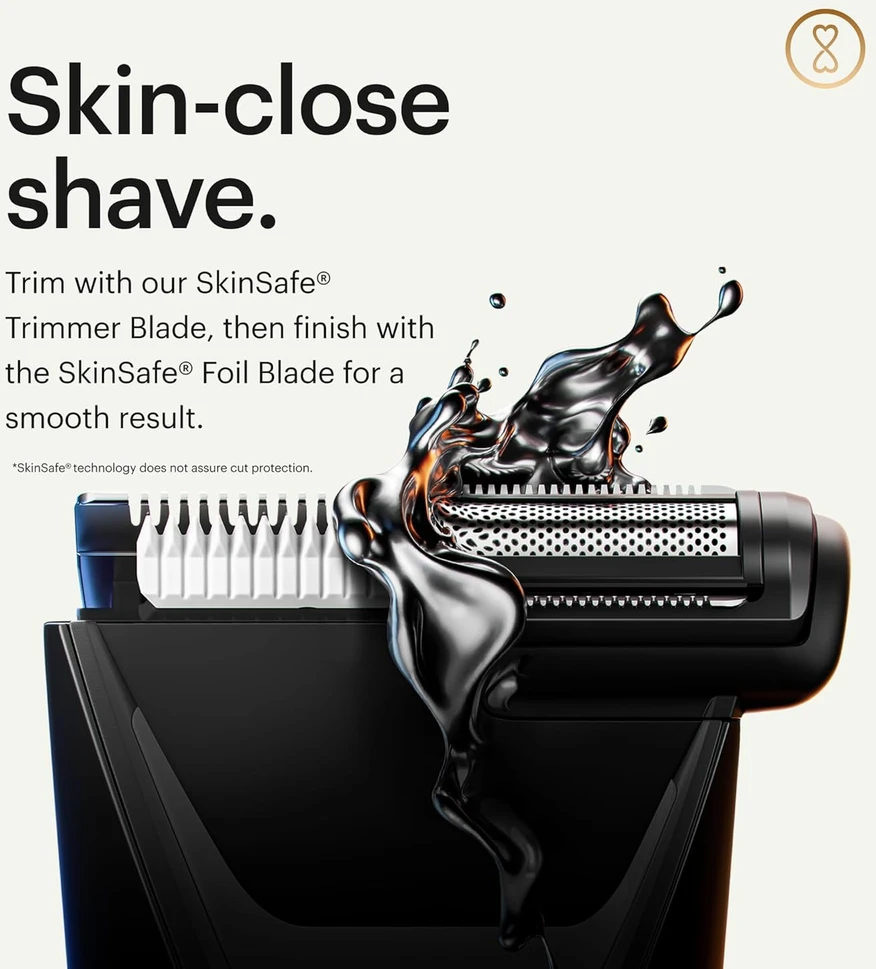 MANSCAPED kūno ir kirkšnių kirpimo mašinėlė su SkinSafe dviguba galvute, USB-C įkrovimas, Lawn Mower 5.0 Ultra