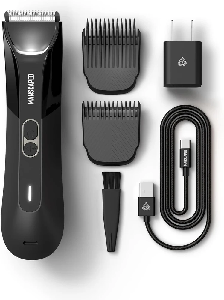 MANSCAPED kūno plaukų kirpimo mašinėlė vyrams The Lawn Mower 4.0 PRO, keramikiniai ašmenys, USB-C įkrovimas, vandeniui atspari