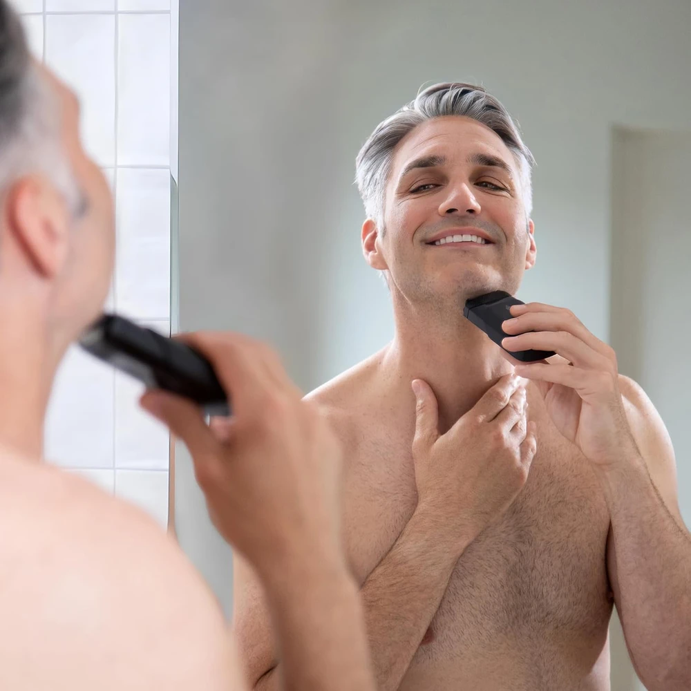 MANSCAPED vyriška folinė veido skutimosi mašinėlė, vandeniui atspari, akumuliatorinė, The Handyman