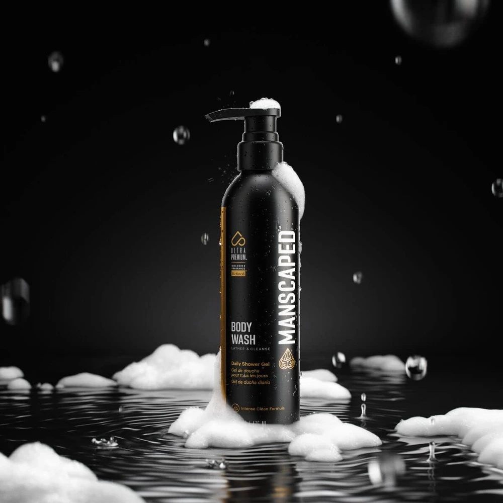 MANSCAPED vyriškas dušo gelis su alaviju ir jūros druska, 475 ml, BW16-INTL