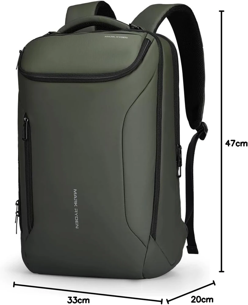 MARK RYDEN nešiojamojo kompiuterio kuprinė, vandeniui atspari, 30 l, USB įkrovimas, iki 17,3 colio