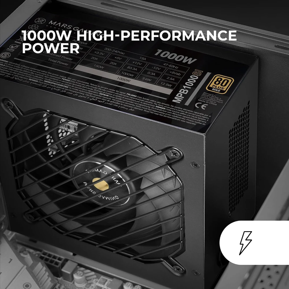 Mars Gaming MPB1000SI 1000 W ATX 3.1 kompiuterio maitinimo šaltinis
