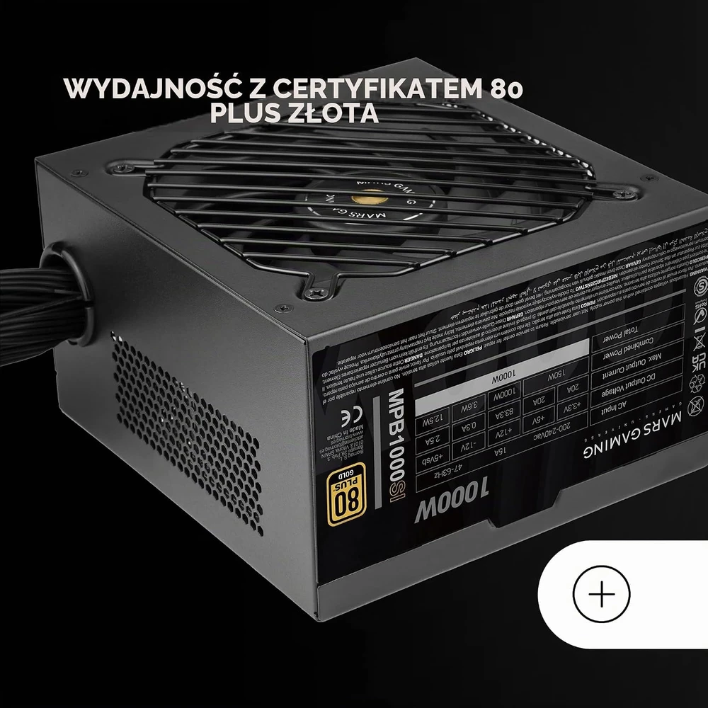 Mars Gaming MPB1000SI 1000 W ATX 3.1 kompiuterio maitinimo šaltinis