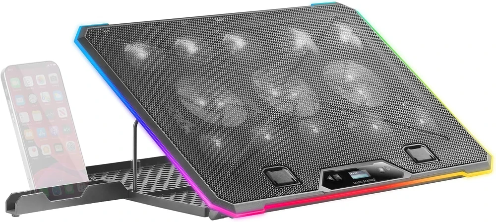 Mars Gaming nešiojamojo kompiuterio aušinimo stovas 17 col., 13 ventiliatorių, MNBC13