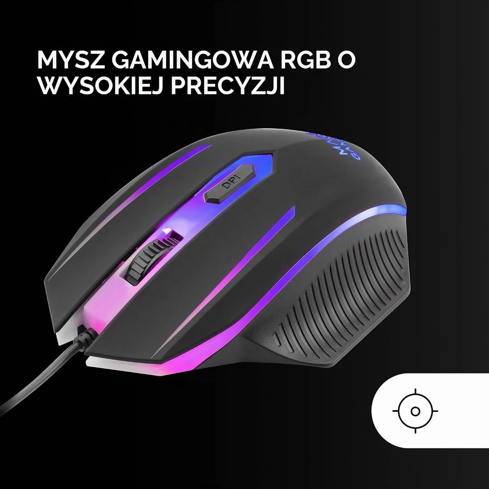 Mars Gaming žaidimų rinkinys „4 viename“ su H-Mech klaviatūra, 3200 DPI pele ir ausinėmis, MCP124PROES