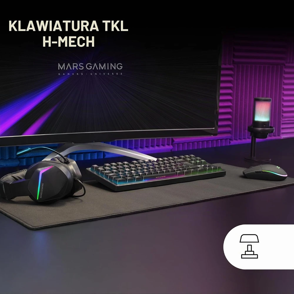 Mars Gaming žaidimų rinkinys su RGB klaviatūra, pele, ausinėmis ir XXL kilimėliu MCPRGB3PT