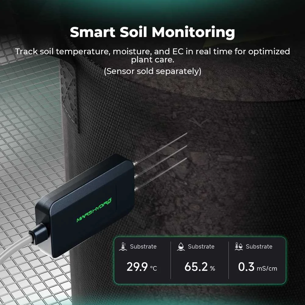 MARS HYDRO automatinė laistymo sistema su 24 W pompa, 33 l kibiru ir 8 lašintuvais, Drip Irrigation Kits