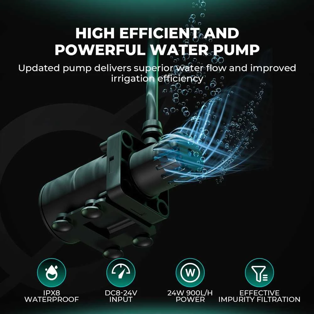 MARS HYDRO automatinė laistymo sistema su 24 W pompa, 33 l kibiru ir 8 lašintuvais, Drip Irrigation Kits