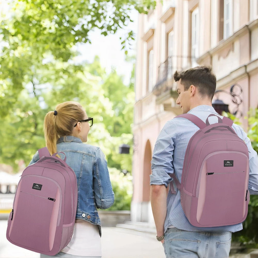 MATEIN nešiojamojo kompiuterio kuprinė 15,6" vandeniui atspari, verslui ir kelionėms, violetinė, 30 l