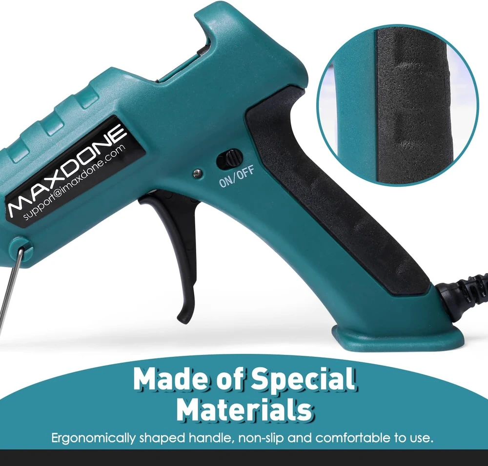 MAXDONE karštų klijų pistoletas 60 W, 7 mm lazdelėms, su 50 lazdelėmis, NL-231
