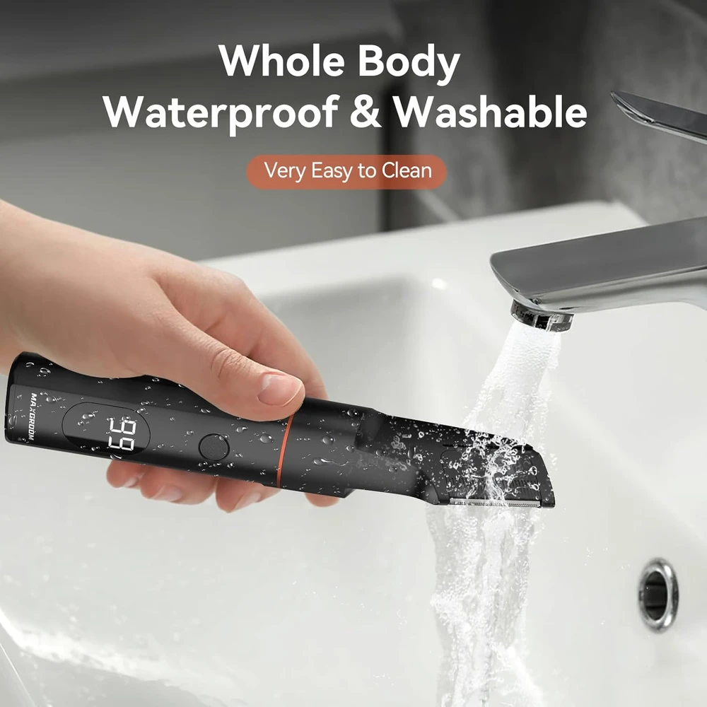 MAXGROOM elektrinis kūno plaukų kirpimo aparatas 4 viename, IPX6, LED ekranas, M-881