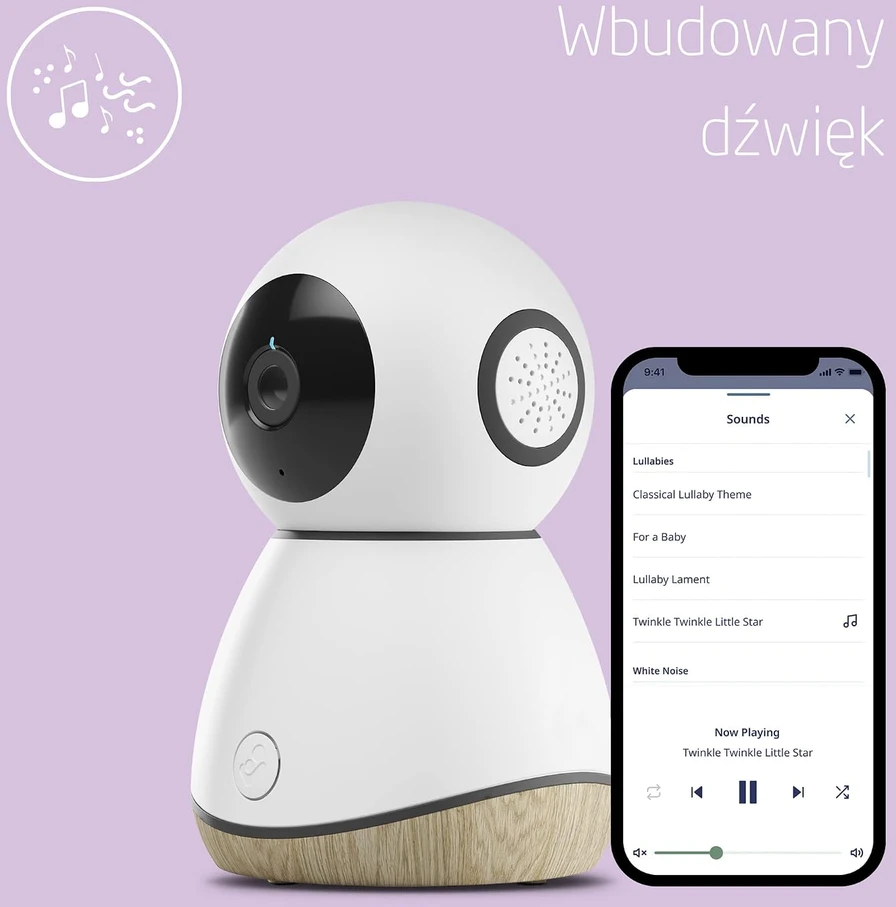 Maxi-Cosi See – internetinė kamera, WiFi HD kūdikių monitorius | Baltas mediena