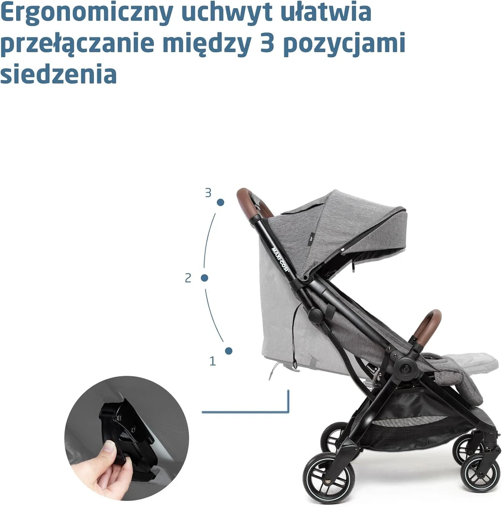 Maxi-Cosi sportinis vežimėlis Eva3 nuo gimimo iki 22 kg, automatinis sulankstymas