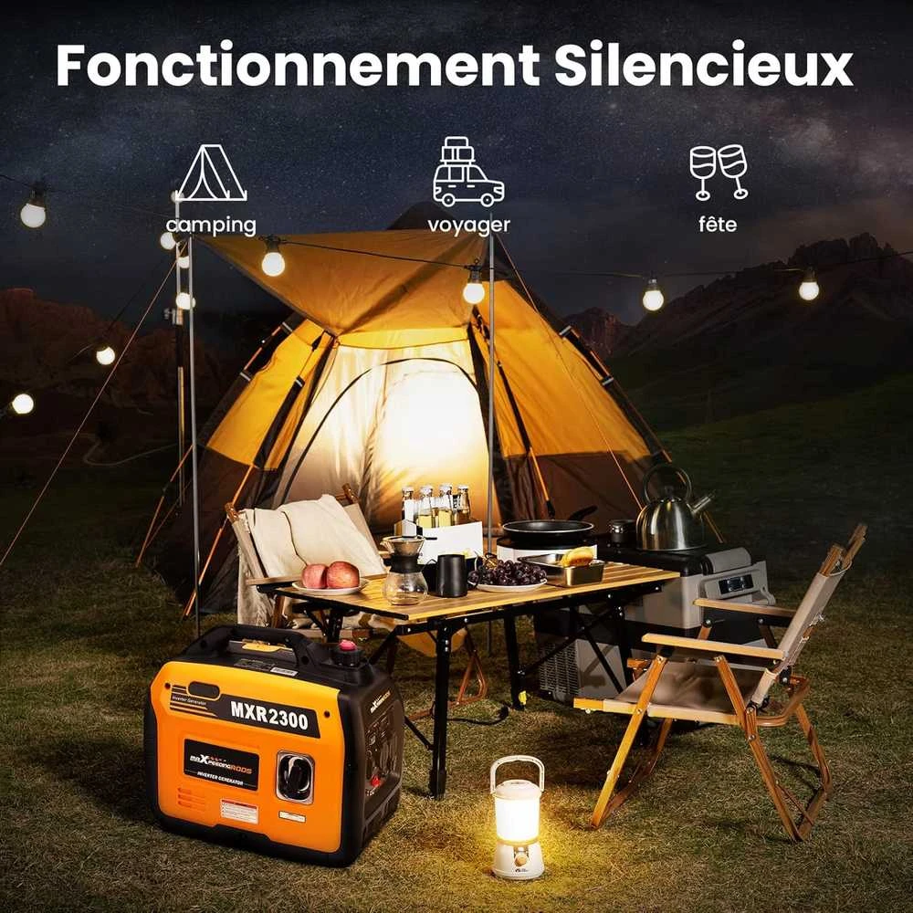 maXpeedingrods inverterinis generatorius 2300 W, benzininis, tylus, USB ir 230 V išėjimai, MXR2300