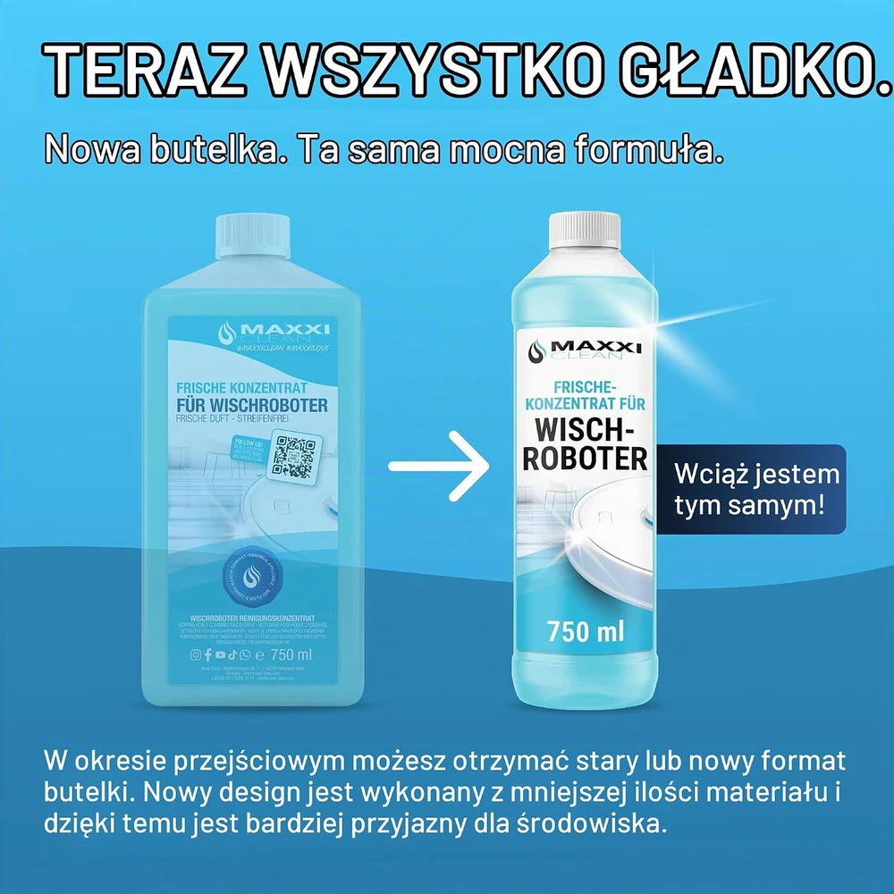 Maxxi Clean grindų valymo koncentratas robotams su plovimo funkcija 750 ml 1180-001