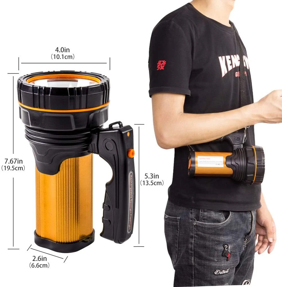 MAYTHANK LED rankinis prožektorius 1000 lm, USB įkraunamas, 10000 mAh