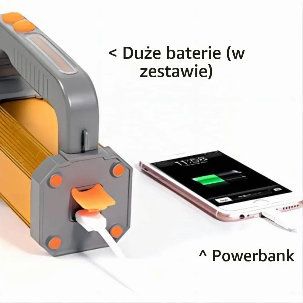 MAYTHANK rankinis LED prožektorius 3000 lm, 10000 mAh, USB-C, IPX4