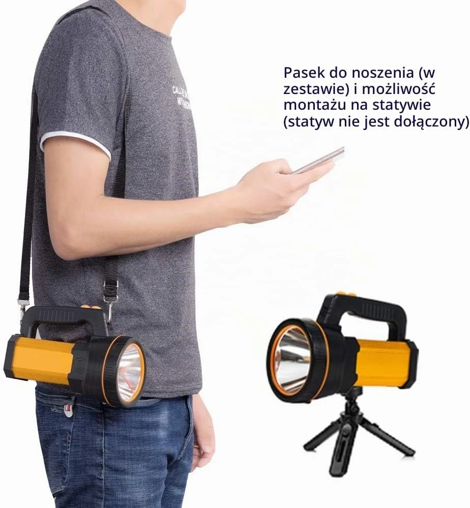 MAYTHANK rankinis LED prožektorius 3000 lm, 10000 mAh, USB-C, IPX4