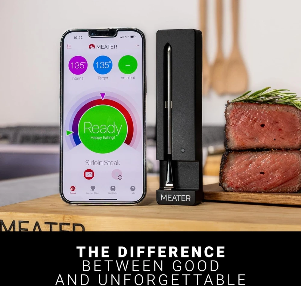 MEATER belaidis išmanusis mėsos termometras su Bluetooth ir plastikiniu įkrovikliu OSC-MT-MS01