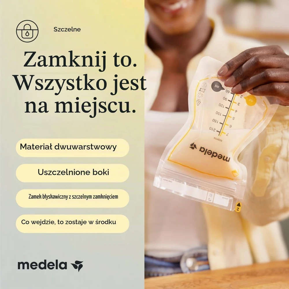 Medela Easy Pour vienkartiniai pieno laikymo maišeliai 210 ml, 100 vnt., 101046322
