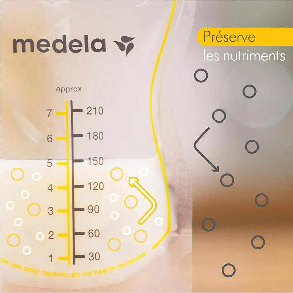 Medela motinos pieno laikymo maišeliai Easy Pour, 210 ml, 50 vnt., 101046331