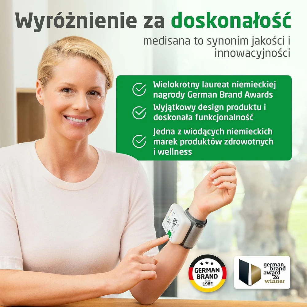Medisana riešinis kraujospūdžio matuoklis BW 355 su pulso ir aritmijos indikatoriumi
