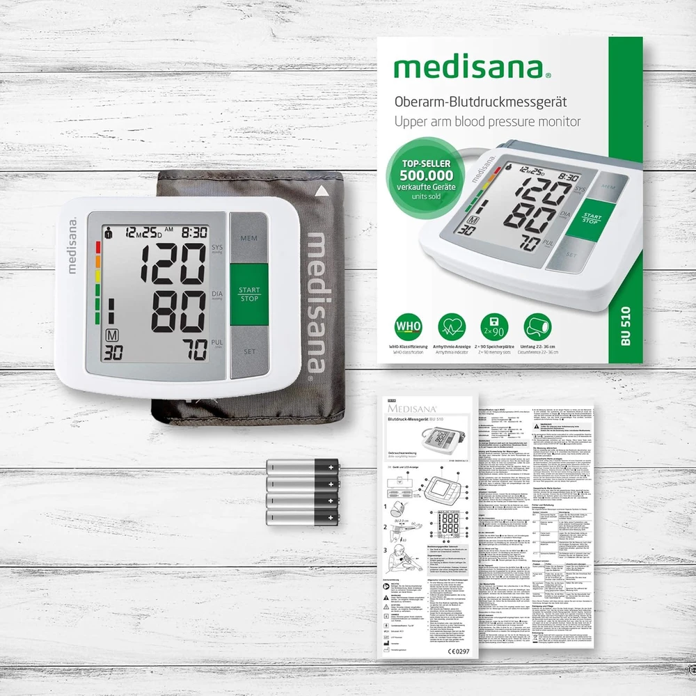 Kraujospūdžio matuoklis Medisana BU 510 Upper arm blood pressure monitorius