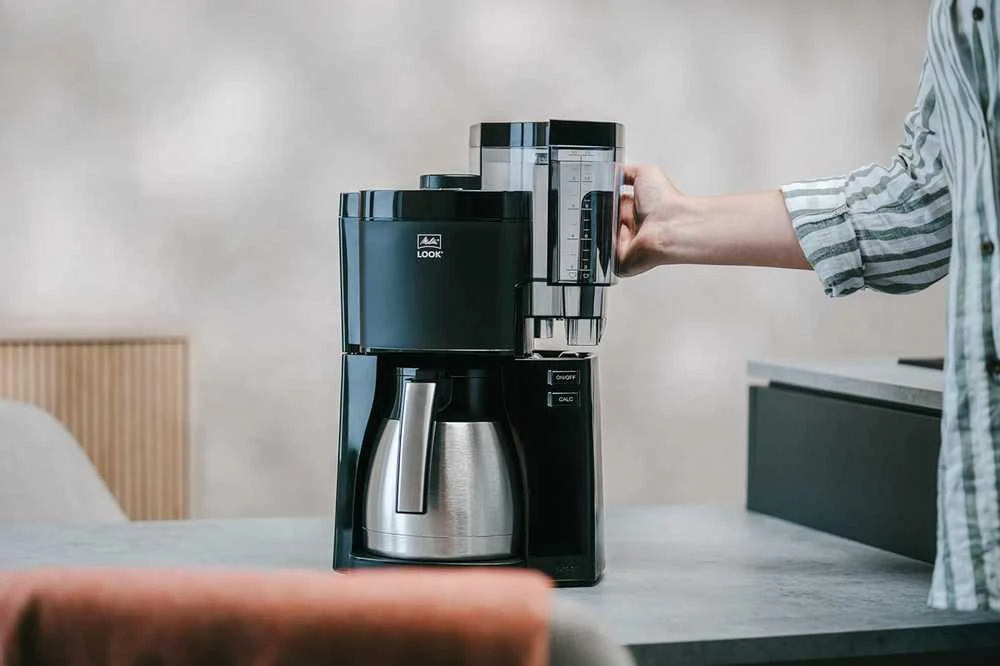 Melitta Look Therm lašinis kavos aparatas su terminiu ąsočiu, 1,25 l, 1080 W, juodas