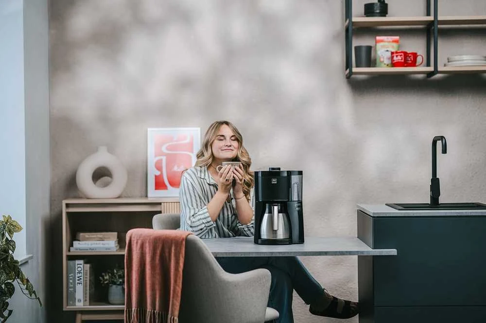 Melitta Look Therm lašinis kavos aparatas su terminiu ąsočiu, 1,25 l, 1080 W, juodas