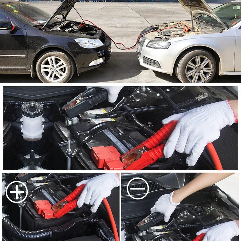 Melko užvedimo laidai automobiliams 750 A, 3,5 m, 6–24 V, modelis 1