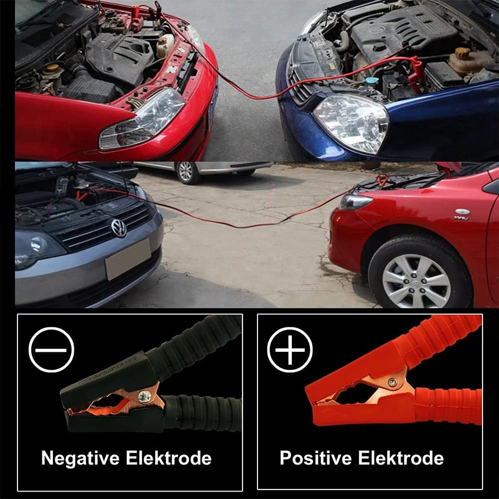 Melko užvedimo laidai automobiliams 750 A, 3,5 m, 6–24 V, modelis 1