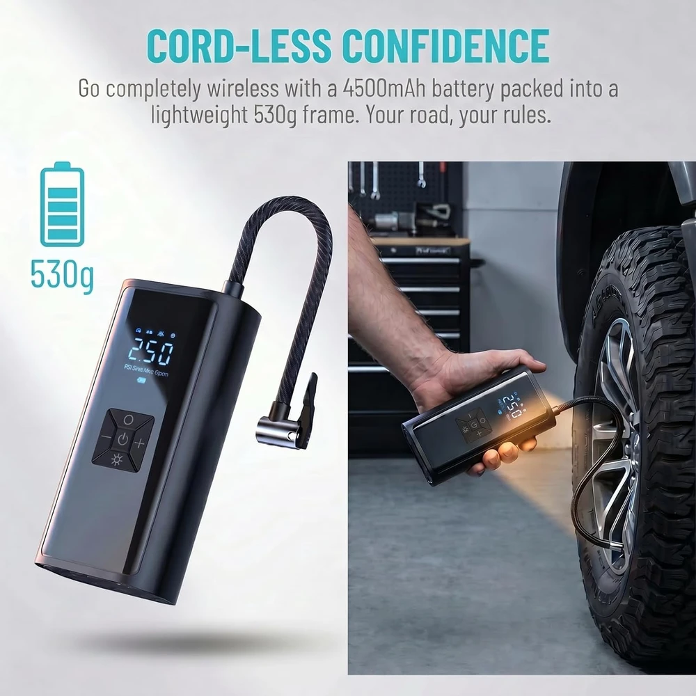 Mepham elektrinis oro kompresorius 150 PSI su LED apšvietimu ADLQ81931