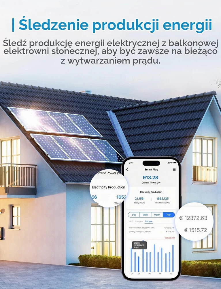 Meross išmanusis elektros lizdas su energijos matuokliu Wi-Fi ir Bluetooth 16 A MSS305