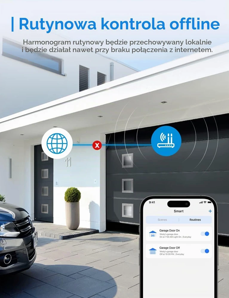 meross išmanusis garažo vartų atidarytuvas Wi-Fi, valdymas balsu MSG100