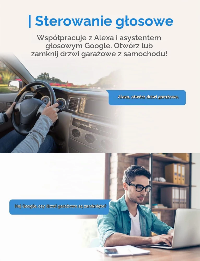 meross išmanusis garažo vartų atidarytuvas Wi-Fi, valdymas balsu MSG100