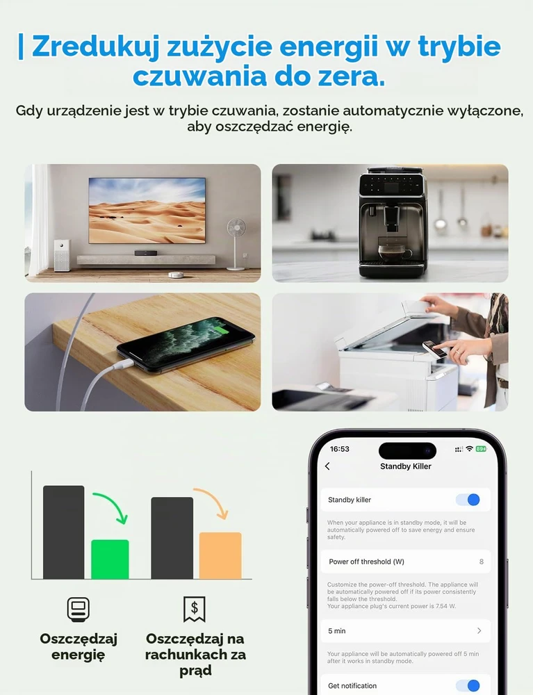 Meross išmanusis Wi-Fi kištukinis lizdas su energijos sąnaudų matavimu, 16 A, MSS210P
