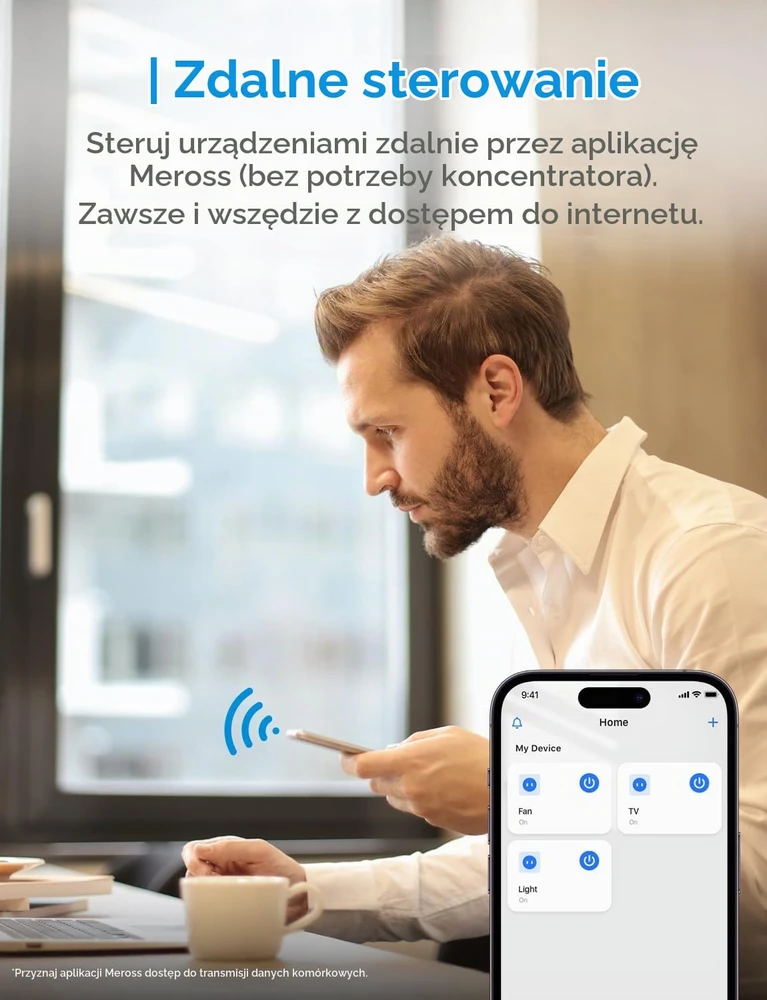 Meross išmanusis Wi-Fi kištukinis lizdas su energijos sąnaudų matavimu, 16 A, MSS210P