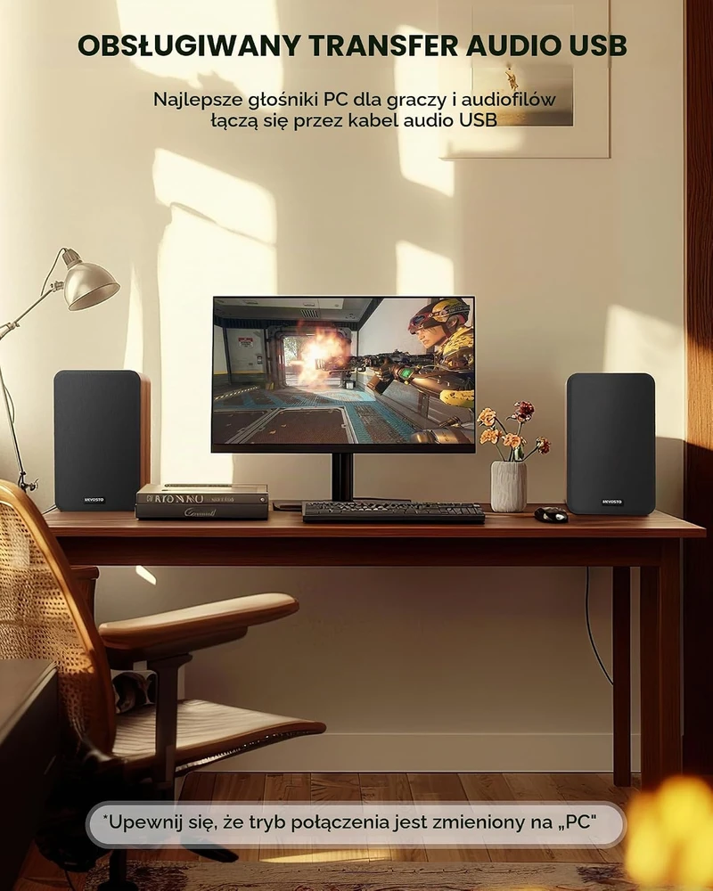MEVOSTO aktyvios lentyninės kolonėlės 36 W RMS Bluetooth 5.4, 5 colių DS19