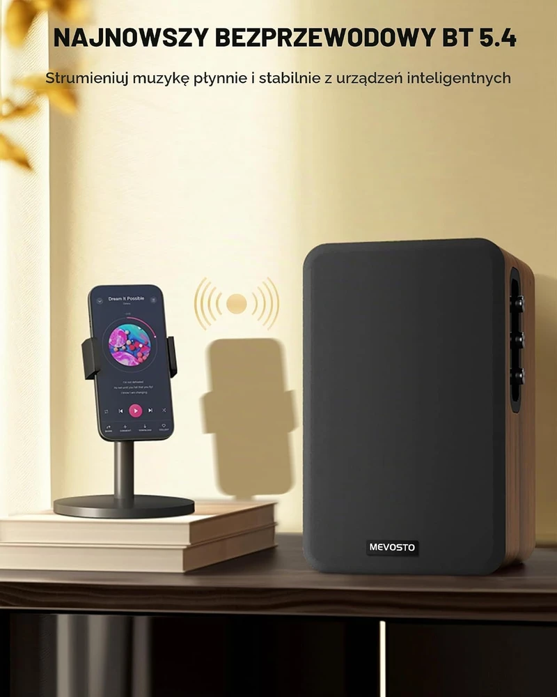 MEVOSTO aktyvios lentyninės kolonėlės 36 W RMS Bluetooth 5.4, 5 colių DS19