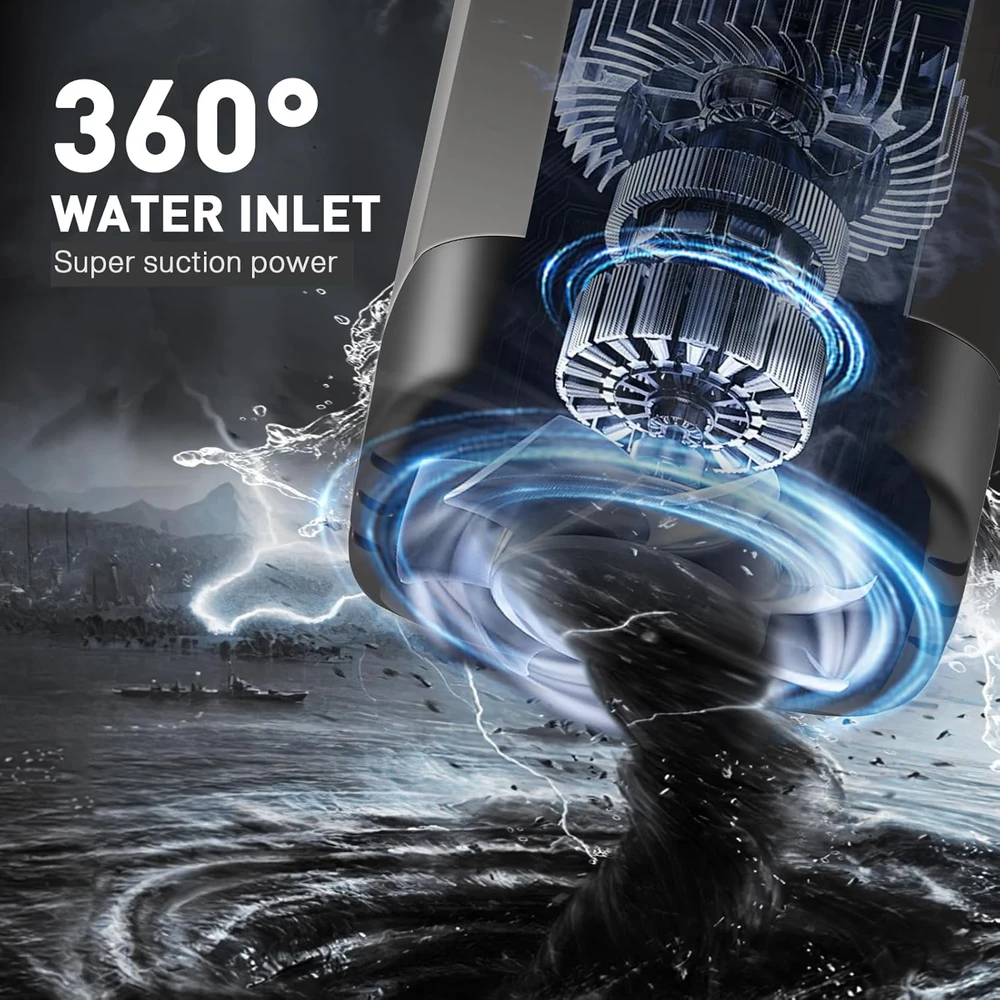 MIAOKE nešiojamas elektrinis dušas su akumuliatoriumi 7800 mAh, temperatūros ekranu, lauko naudoti Portable Shower-T300