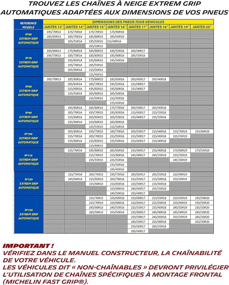 MICHELIN automatinės sniego grandinės 15 colių ratams, 9 mm, 008453